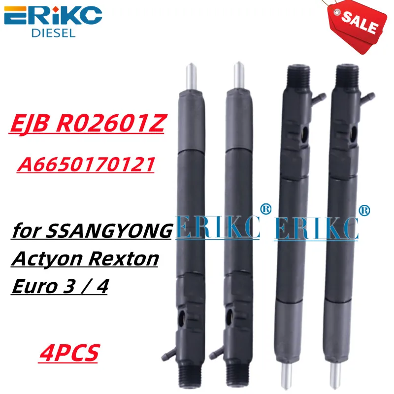 4pcs EJB R02601Z A6650170121 Common Rail Injector EJB R02601Z Diesel Injection EJBR02601Z for Euro3 SSANGYONG ERIKC