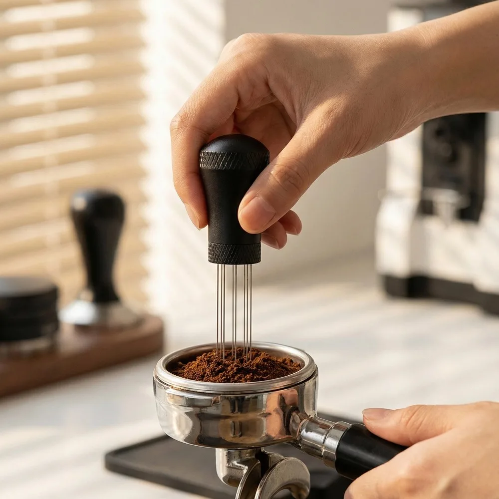 WDT Espresso Distribution Tool Stainless Steel Needle Coffee Stirrer Dosing Ring Coffee Barista Accessories