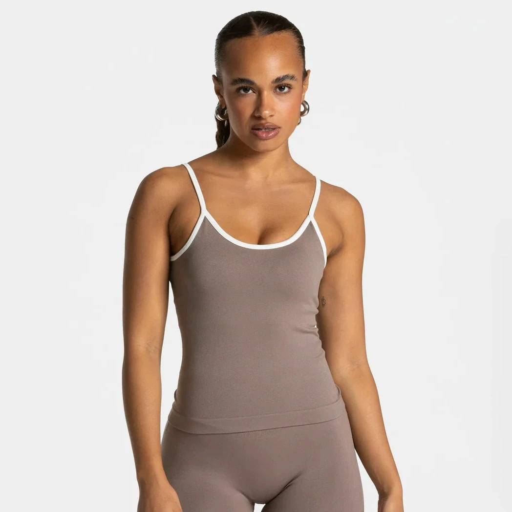 

Seamless Color blocked Yoga Suit trappy Top Women Backless Gym Top Bra Yoga Clothing Sleeveless Workout Outfits Tank Top