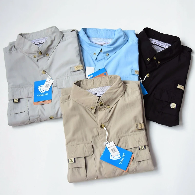 

Summer Men's Thin ort Sve Casual irt Outdoor Breathable Qui Dry Sun Protection Color Workwear irt