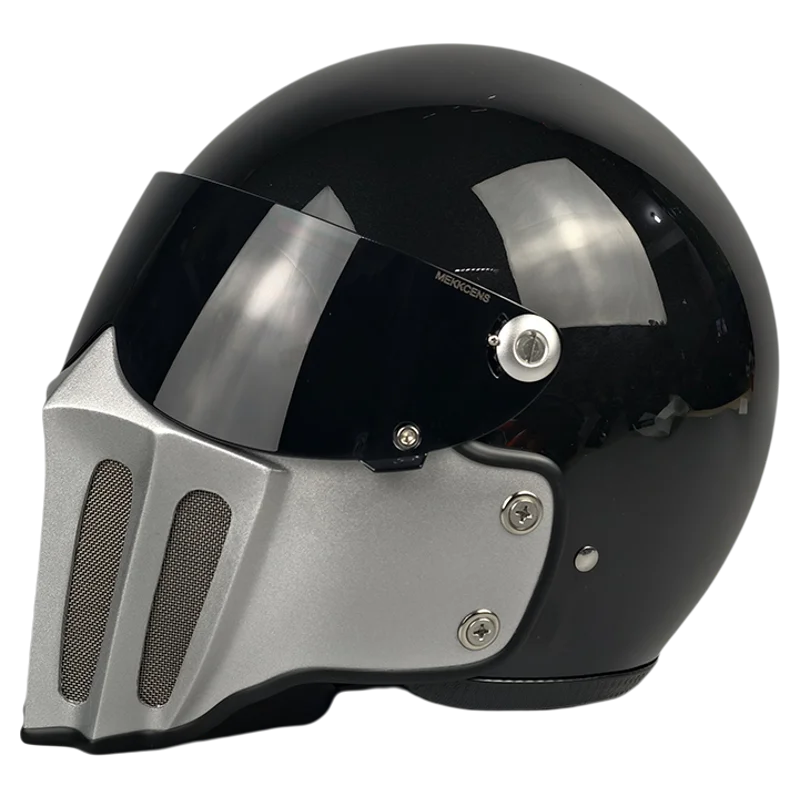 خوذة كاملة الوجه من الألياف الزجاجية عالية القوة على شكل جمجمة شبح، لدراجات نارية هارلي وخوذات واقية للدراجات النارية كروز القديمة. #6