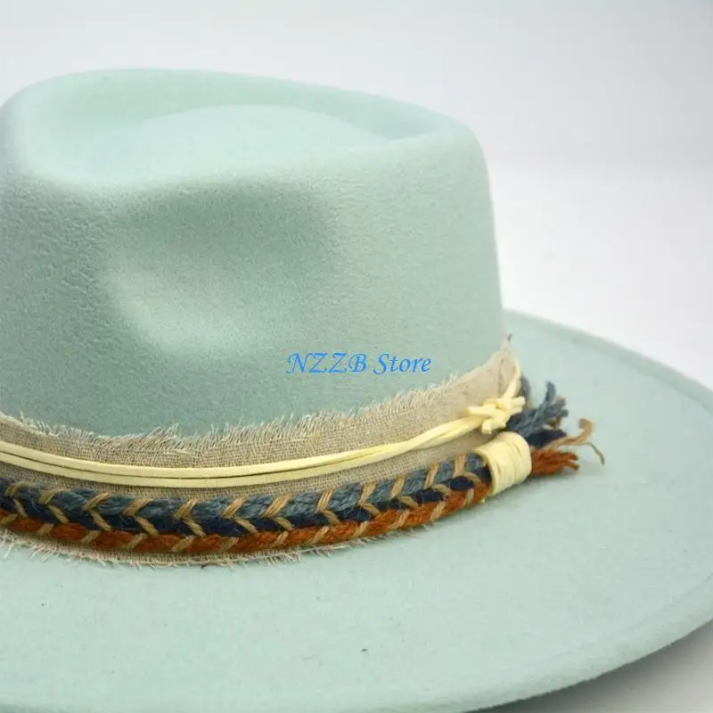 T21F Elegante Distressed Fedora Hoed Unisex Gentleman Carnavals Festival Goochelaars Hoed Comfortabele Fedora Hoed voor