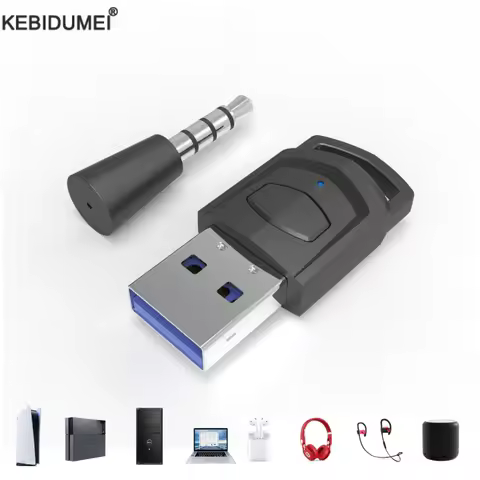 Wireless Game Audio Headphone Adapter Adapter for PS5 PS4 Game Console PC Headset Bluetooth 5.0 Audio Transmitter