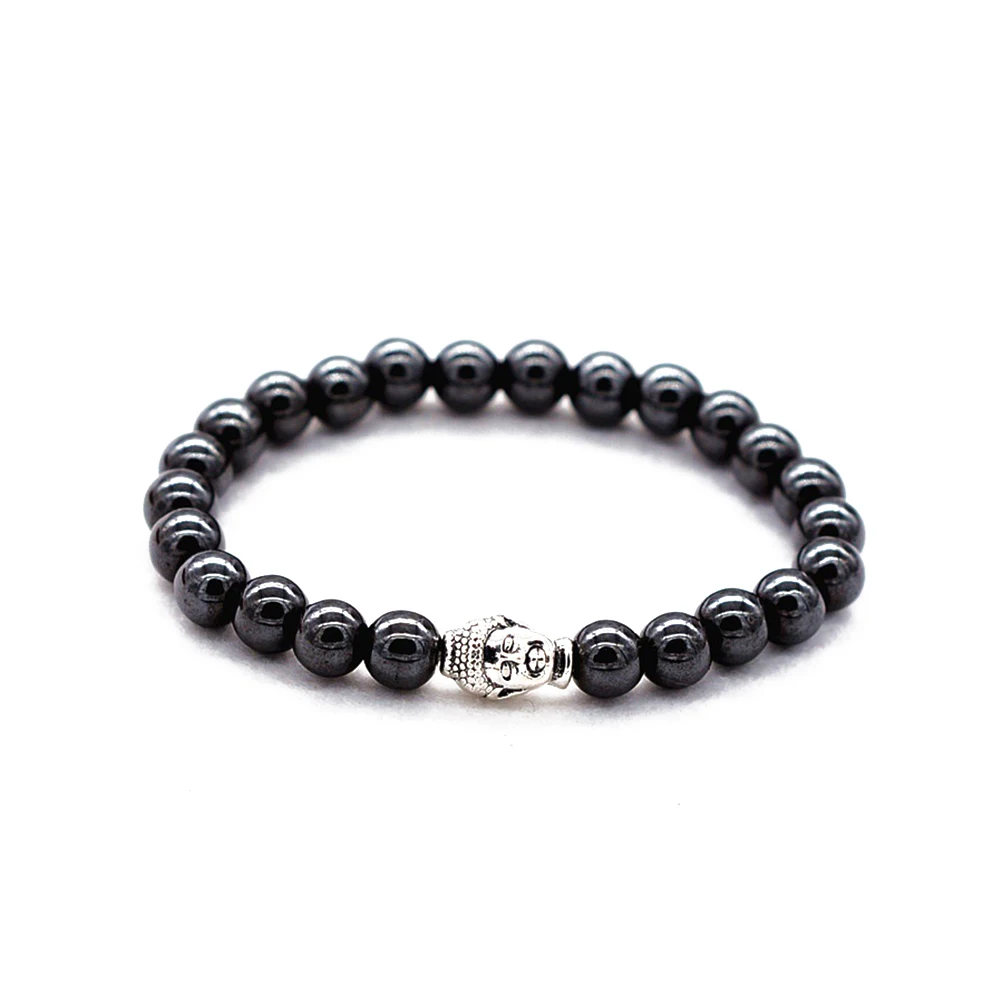 

Magnetic Hematite Bracelet 10X10Cm Black Silver Weight Loss Therapy Slimming Pain Good Sleep For Women