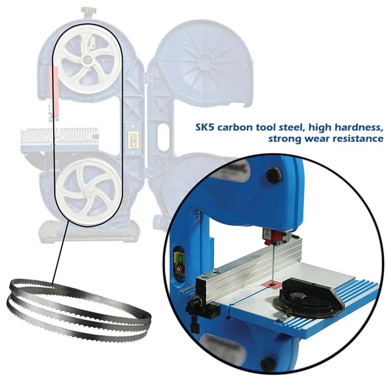 3 pz per taglio curva lama per sega lama per sega a nastro 1400/1425/1575/1750/2240x6.4mm(1/4 '')x0.4mm 8'' sega a nastro per legno a nastro