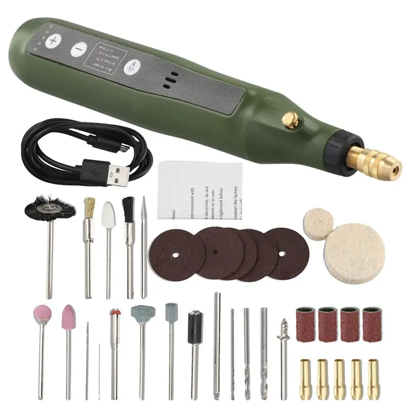 A84E-Handheld Electric Grinder Mini Sanding Power Tools Electric Drill Multifunction Jade Polishing Wood Carving Tools