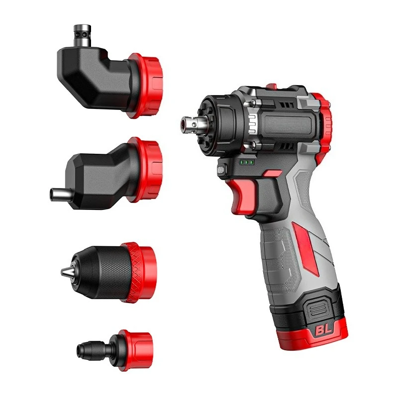 Brushless Cordless Drill Set Multi-Bit Electric Screwdriver Power Tool Quick Change Hex Chuck