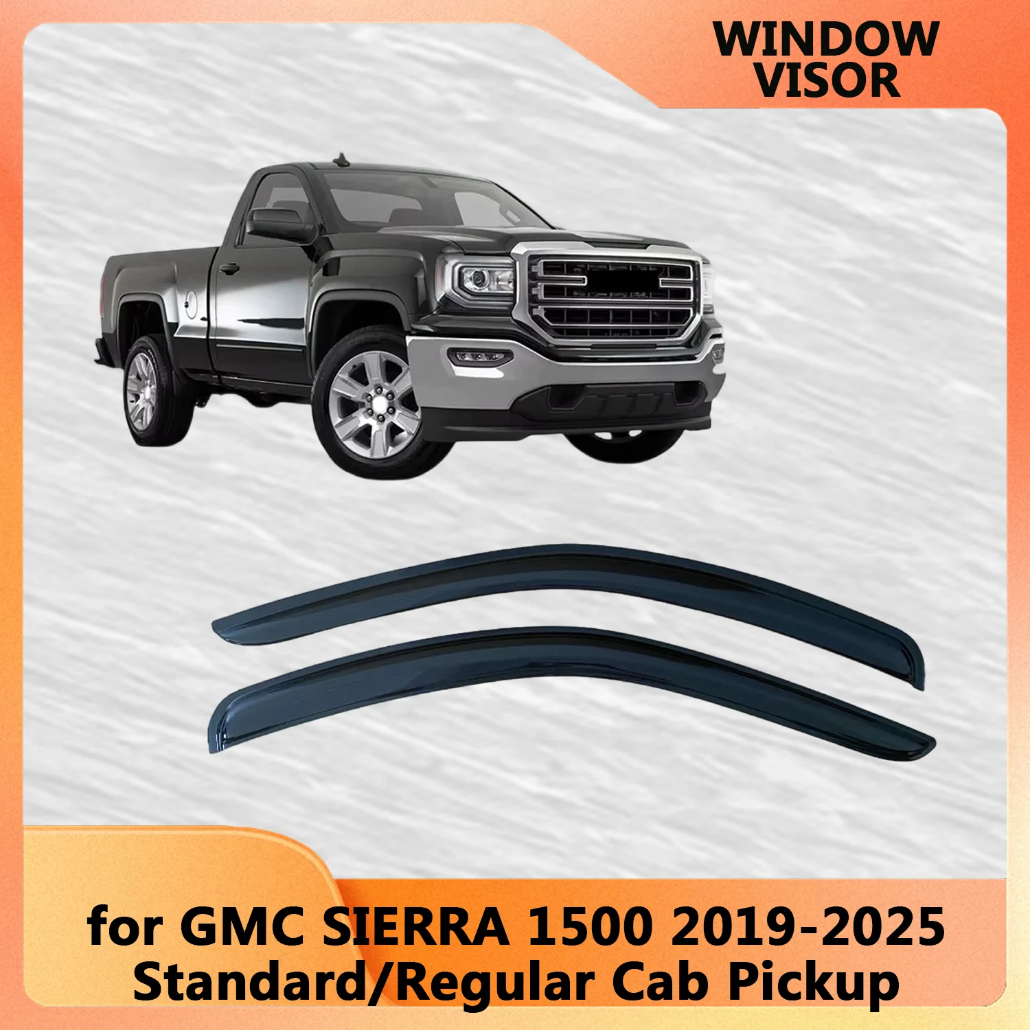 

Window Visor for GMC SIERRA 1500 2019 2020-2025 Standard/Regular Cab Pickup Weathershied Door Visor Wind Sun Rain Guards Side
