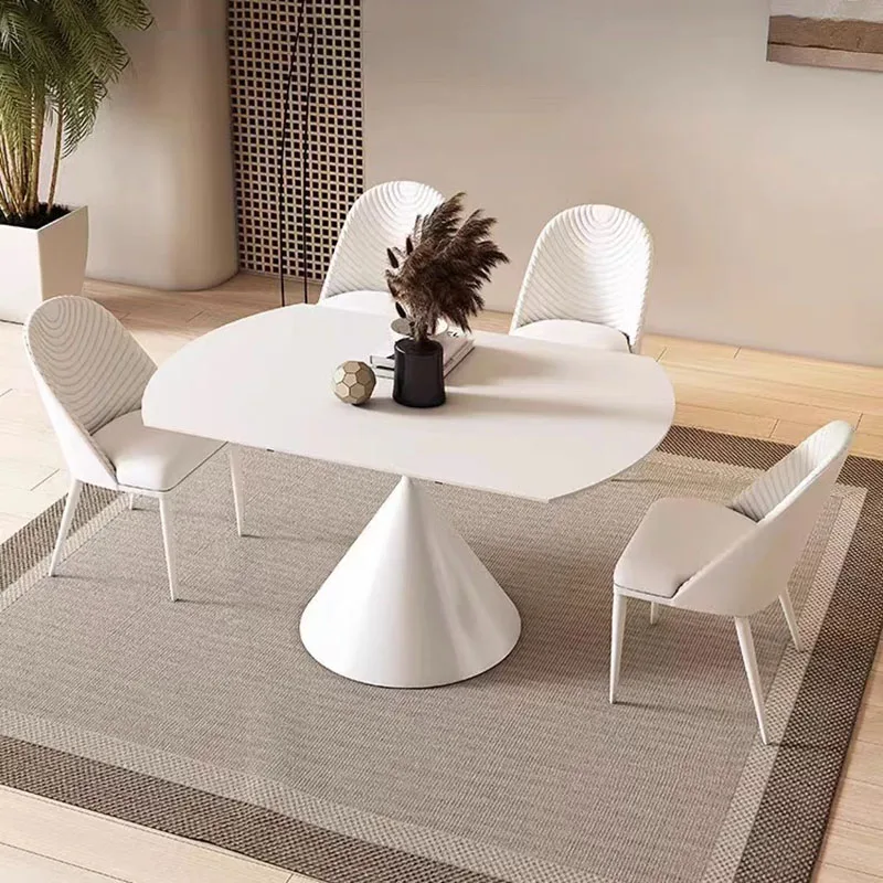 

Multifunctional Extendable Dining Table Living Nordic Organiser Luxury Dining Table Round Chair Mesa Comedor Home Furniture