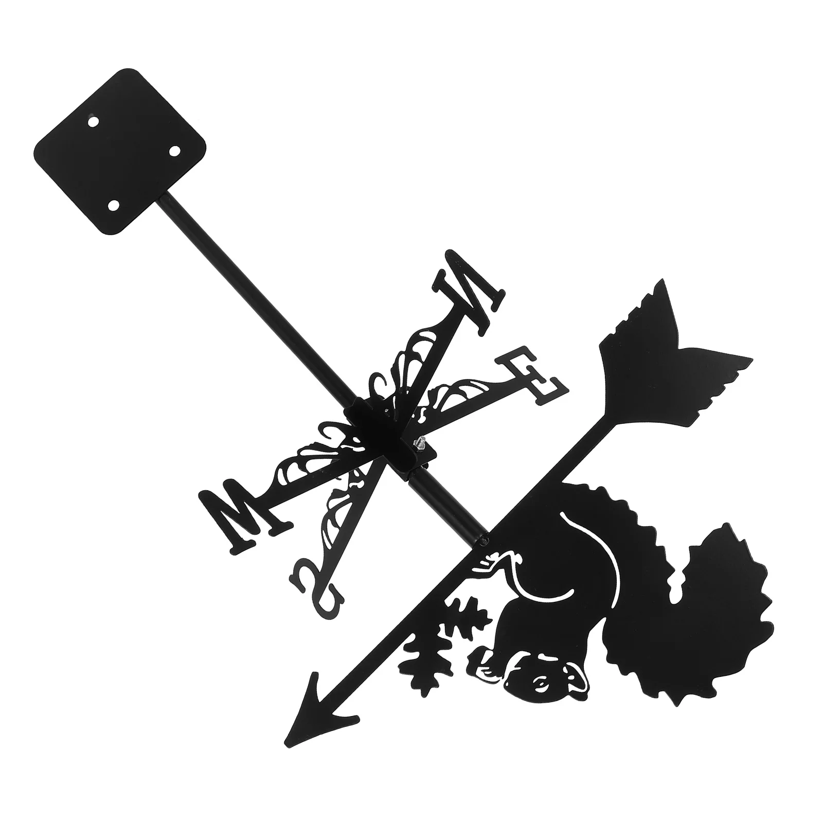 

Decorative Squirrel Iron Weathervane Farmhouse Outdoor Garden Crafts Black Metal Vanes Weather Vane Decorative Metal Weathervane