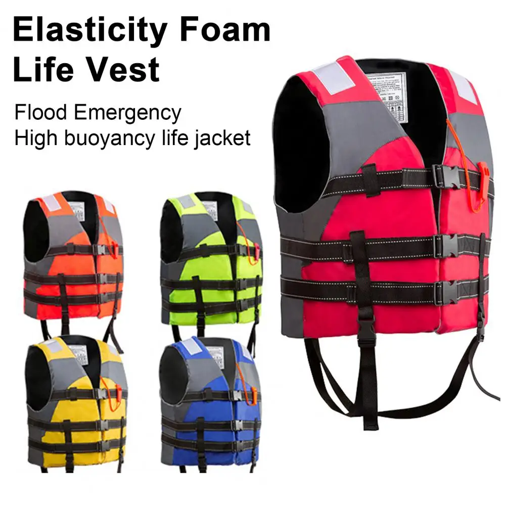 

Adult Life Jacket Aid Vest Kayak Ski Buoyancy Fishing Watersport Safety Life Vest Adjustable Harness Closures Flotation Device