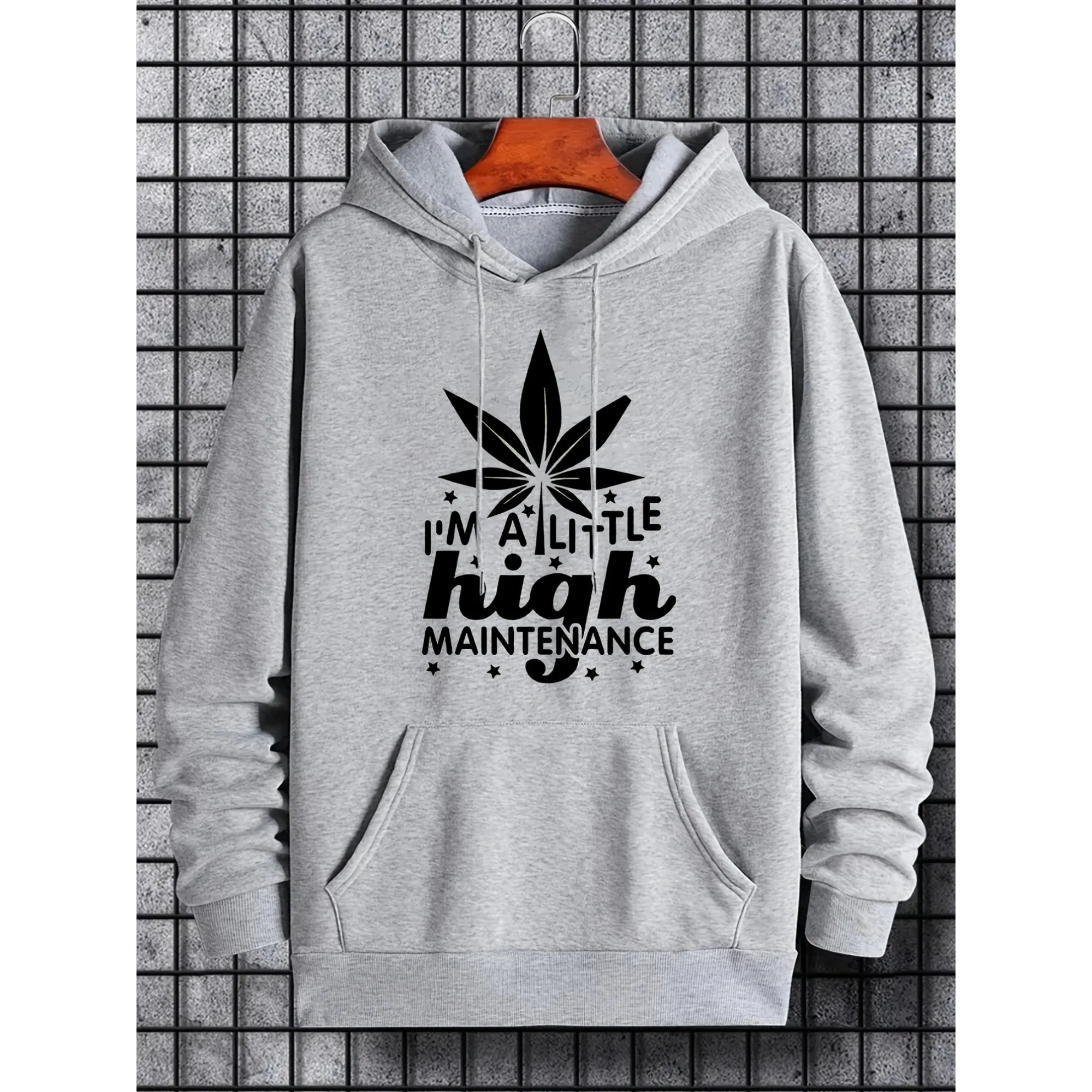 

Funny Graphic Hoodie Im A Little High Maintenance Print Sweatshirt Casual Pullover Streetwear Hoodie for Men Women Unisex