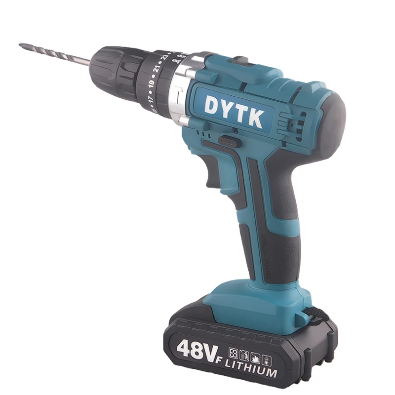 مفك مثقاب لاسلكي 21 فولت، مفك براغي كهربائي لأداة الطاقة، عزم دوران 25+1، سرعتان، ضوء LED، طقم مثقاب كومبي للمنزل والحديقة