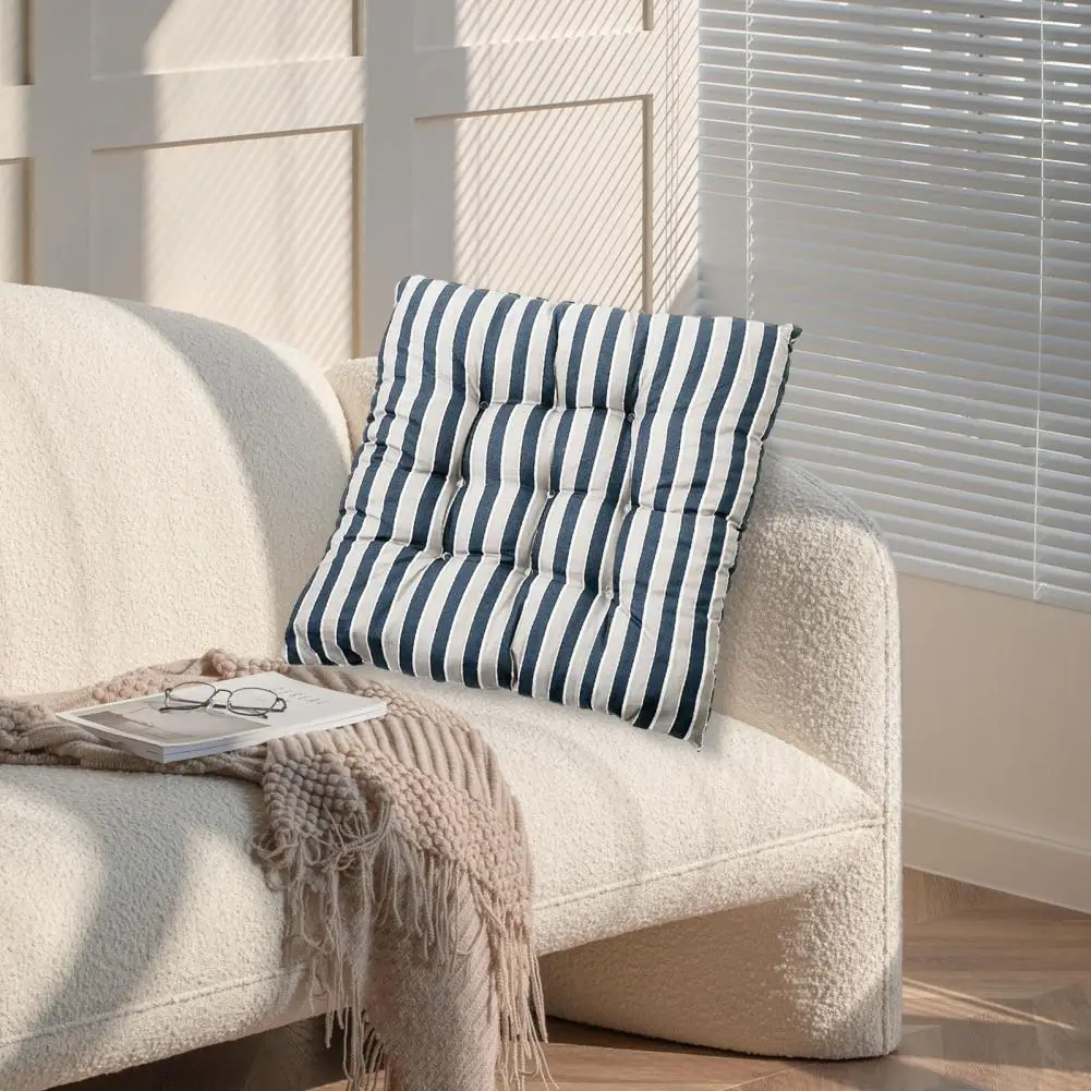 Coussin de siège de chaise doux à rayures, coussins de chaise pour la maison, le bureau, les coussins de chaise de salle à manger modernes, les coussins de siège lavables, l'optique