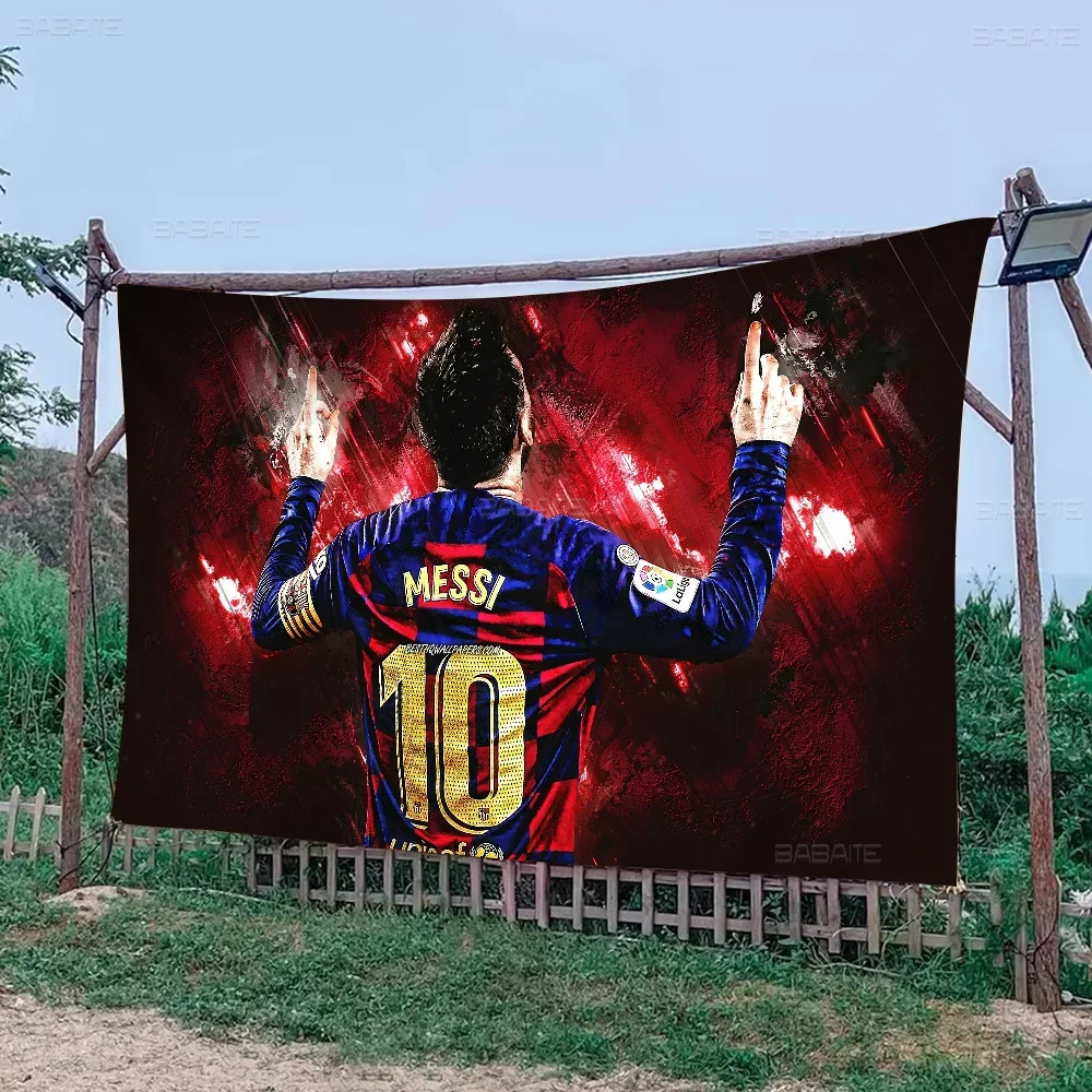 M-messi-Bandera grande impresa, arte de ciencia ficción, decoración del hogar para habitación, pancarta