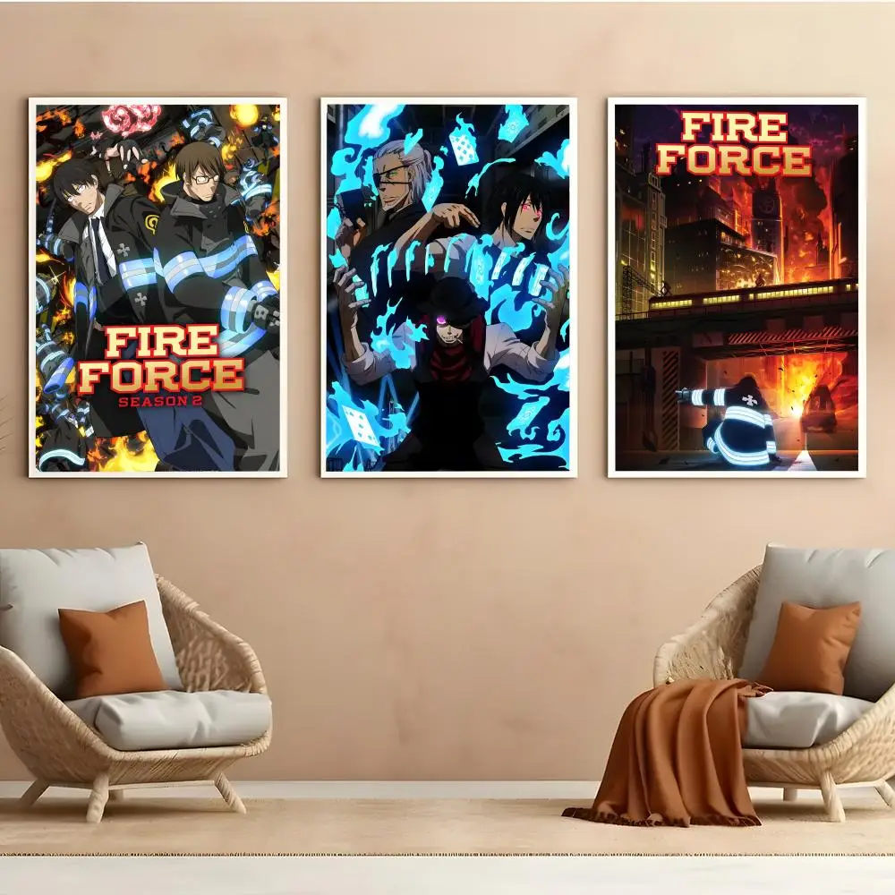 Anime F-Fire F-Force Poster HD Anime Hot Theme Singer/OST/Movie-Waterproof Self-Stick Home Decor