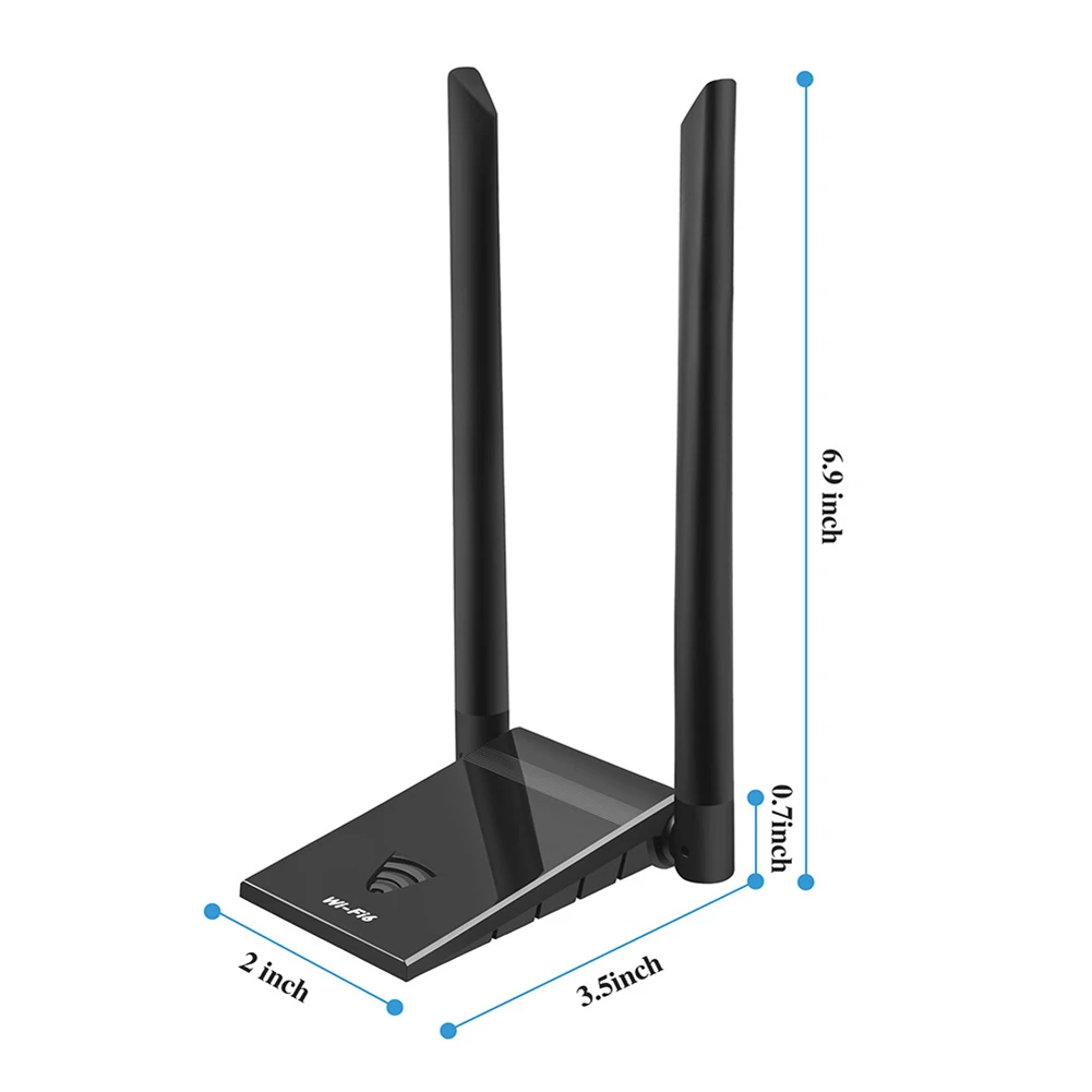 Imagem -06 - Dual Band 1800mbps Usb 3.0 Adaptador Wifi Dongle Usb sem Fio 2.4 5.8g Receptor Wifi Antena Placa de Rede para pc Desktop Wifi6