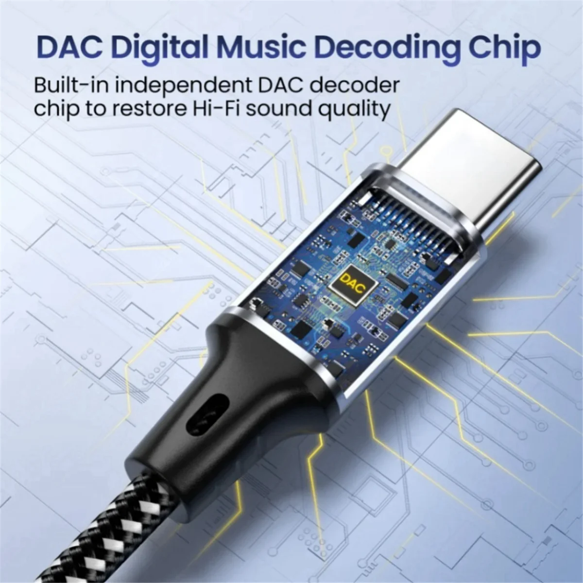 

USB C to 3.5 mm Audio Cable Adapter Type C to 3.5mm Jack Headphone Adapter for Macbook Huawei Xiaomi Samsung Galaxy&A78P