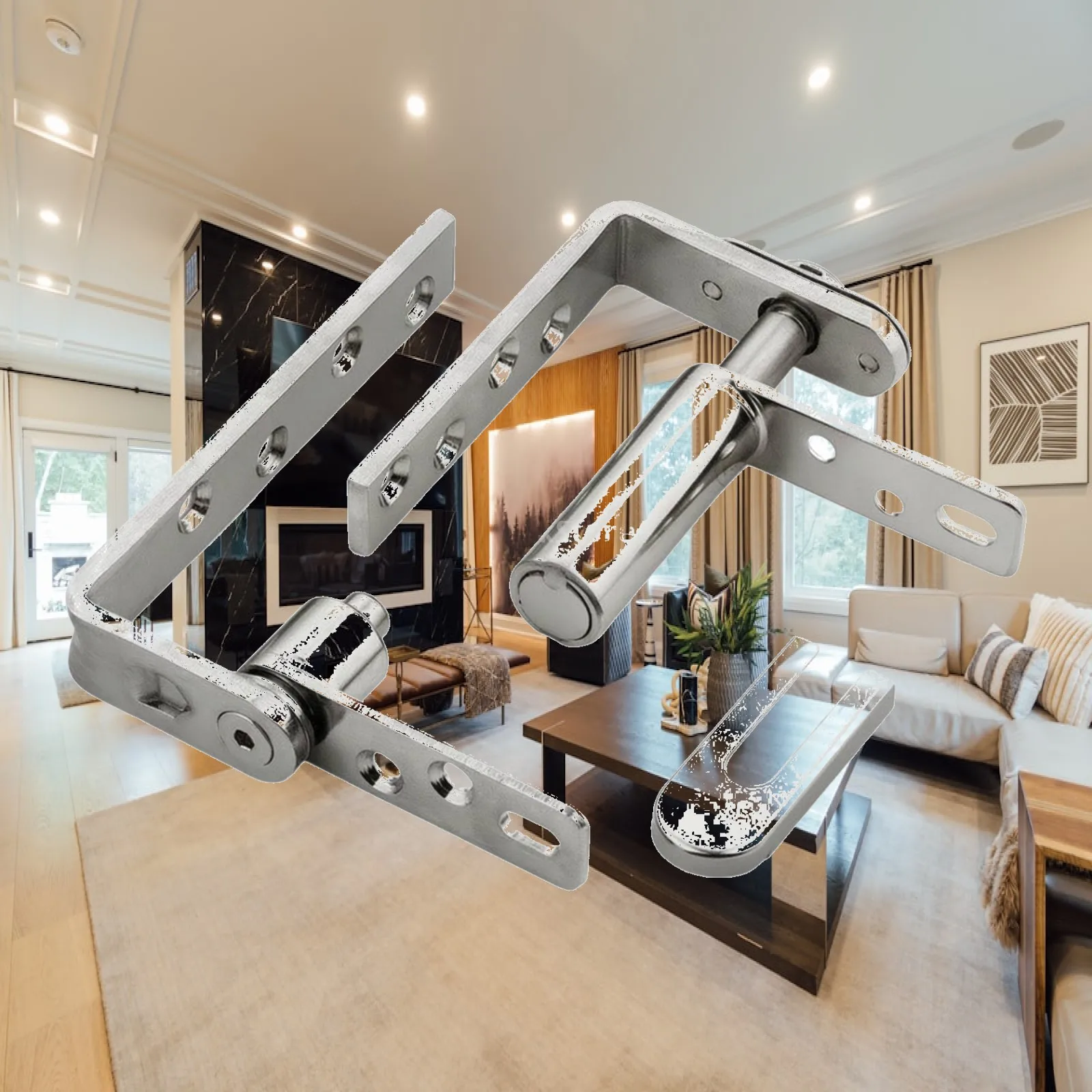 Self Closing Hinge for Door 304 Stainless Steel Commercial Grade Automatic Return with Cover Plate and Screws for Swing Door