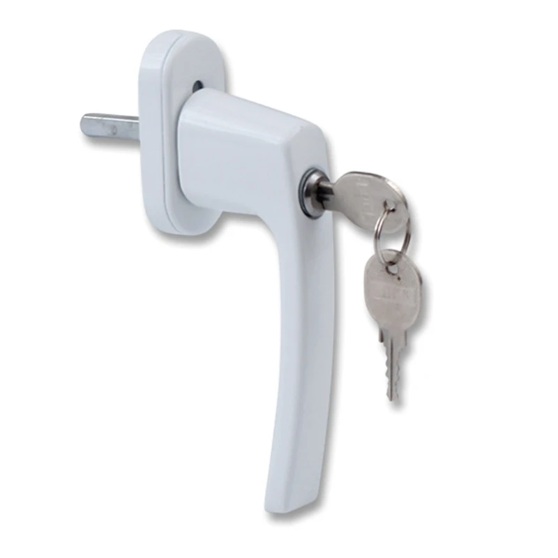 Secure Lockable Window Handle with Key & Screws Reliable Window Handle Set Key Locking Mechanism Simple Installation