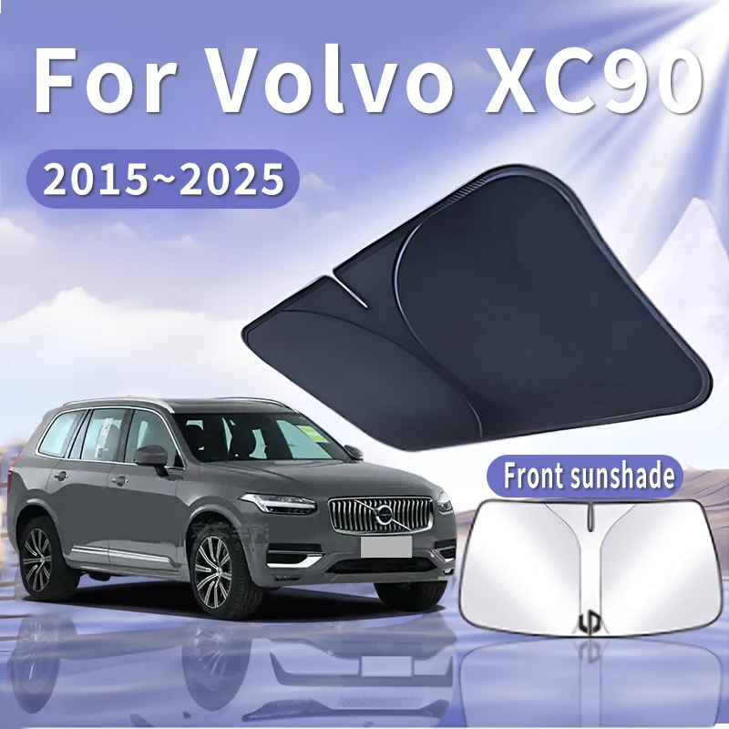 

Складной автомобильный солнцезащитный козырек для Volvo XC90 2015-2025 2016, солнцезащитный козырек на лобовое стекло, теплоизоляция, летнее охлаждение, автомобильные аксессуары