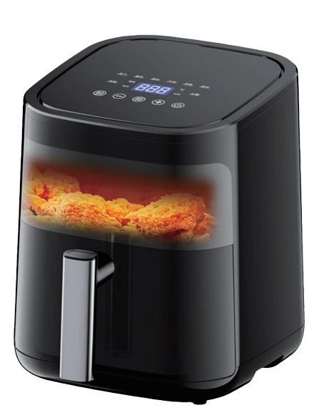 

2026 New Large Capacity Modern Home Electric Smart Air Fryer Oven Square Cross-Border European Standard Visual Plastic Fryer 1