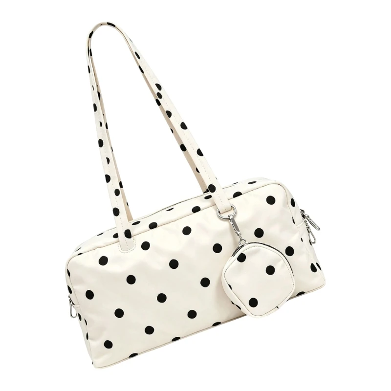 Y5GD Lightweight Nylon Shoulder Bag with Detachable Coin and Organized Interior,Commute Carry for Commute, Daily Carry,