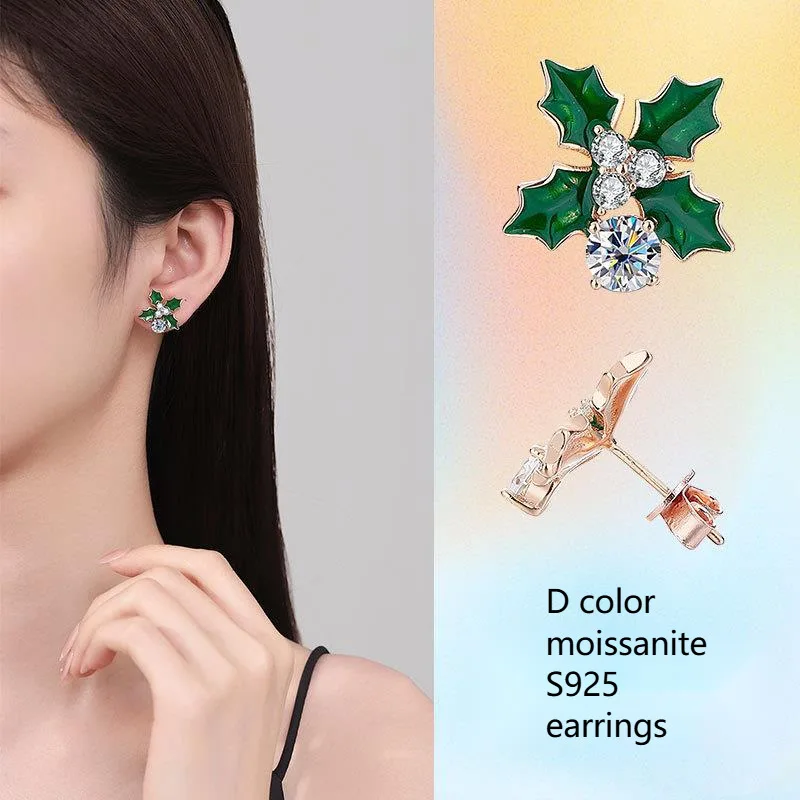 

BIJOX STORY S925 Sterling Silver Moissanite Earrings for Women