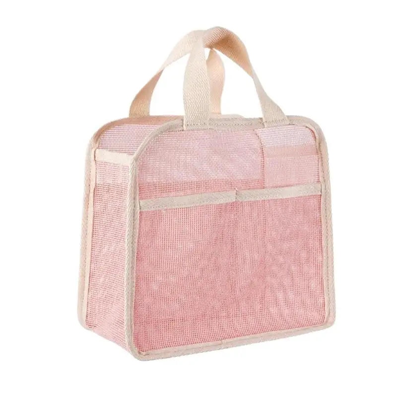 1 Stück tragbare Reise-Lippenstifttasche, Netz-Handtasche, Make-up-Tasche, Kosmetik-Aufbewahrungstasche, Kulturbeutel, transparente Strandtasche – Detail 6