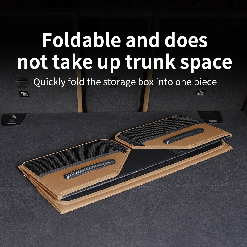 For Jaguar F-PACE XEL XE XFL XF XKR Car Trunk Organizer Storage Box PU Leather Vehicle Folding Organiser For Auto Seat Back Box