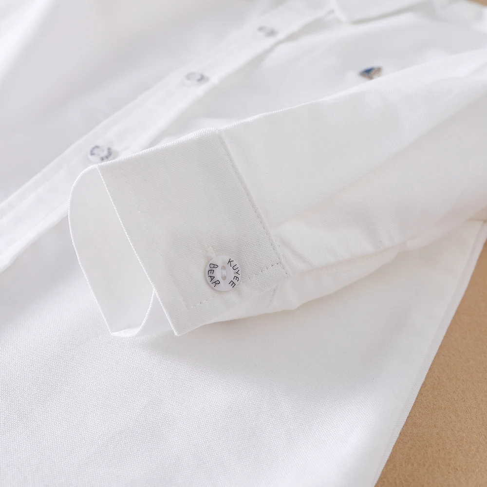 Boys Clothes School Uniform Shirts Spring Autumn Long Sleeve Turn-down Collar Kids Shirt For Boys Children Tops