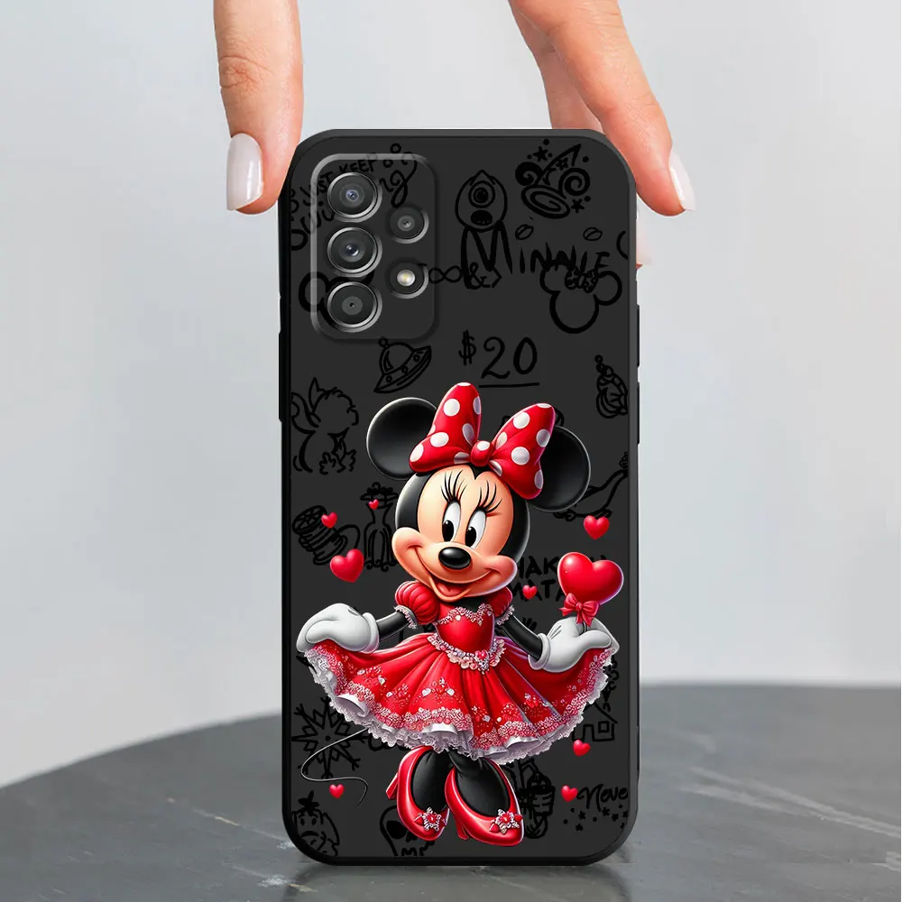 Funda de teléfono para Samsung Galaxy A71, A05, A05s, A20e, A01, A51, A04e, A41, A04s, A50, A03 Core, A70, A03s, A31, Disney, Minnie Mouse Red