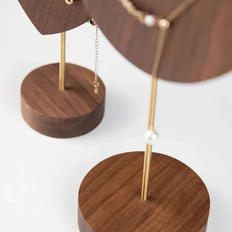 Elegant and High-quality Walnut Necklace Display Stand, Fashionable Jewelry Display Stand, and Mannequin Stand for Shelves - view 5