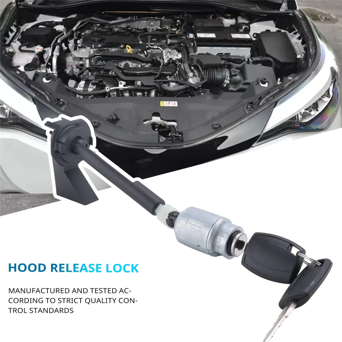 Conjunto de bloqueio de liberação do capô do carro com 2 chaves 4M5AA16B970AB para Ford para Focus II Mk2 2004-2012