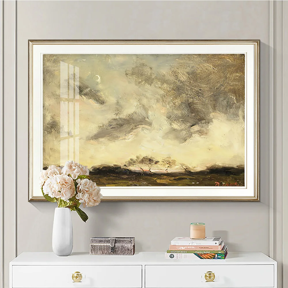 Rudolf Jurriaan Stephanus Haak Antique Print Art Poster Evening Sun Canvas Painting Sky Nature Landscape Wall Picture Decor Gift