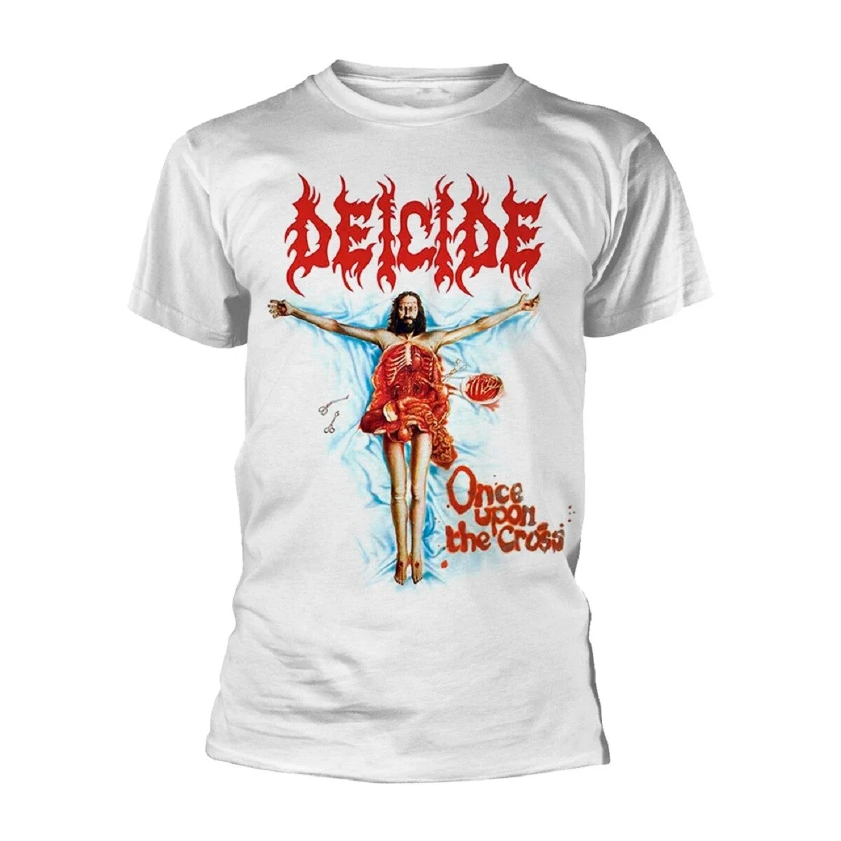 

Deicide Once Upon The Cross Graphic Print Men's and Women's Loose Short Sleeved T-shirts for Casual Wear, Luxurious Clothing For
