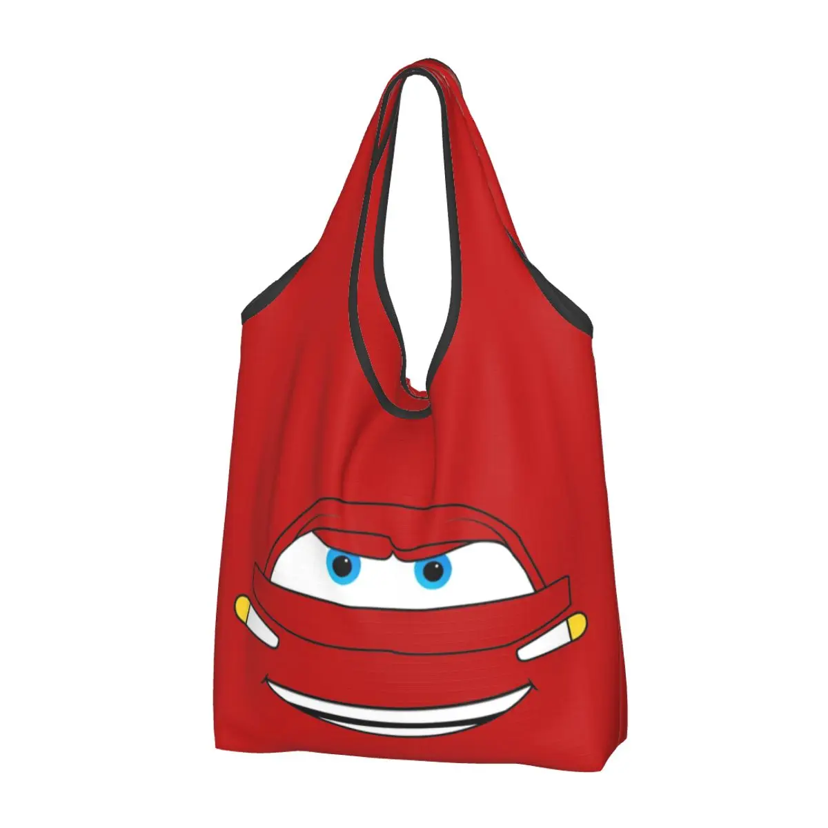 

Reusable Lightning McQueen Cars Grocery Bags Foldable Machine Washable Shopping Bags Large Eco Storage Bag Lightweight