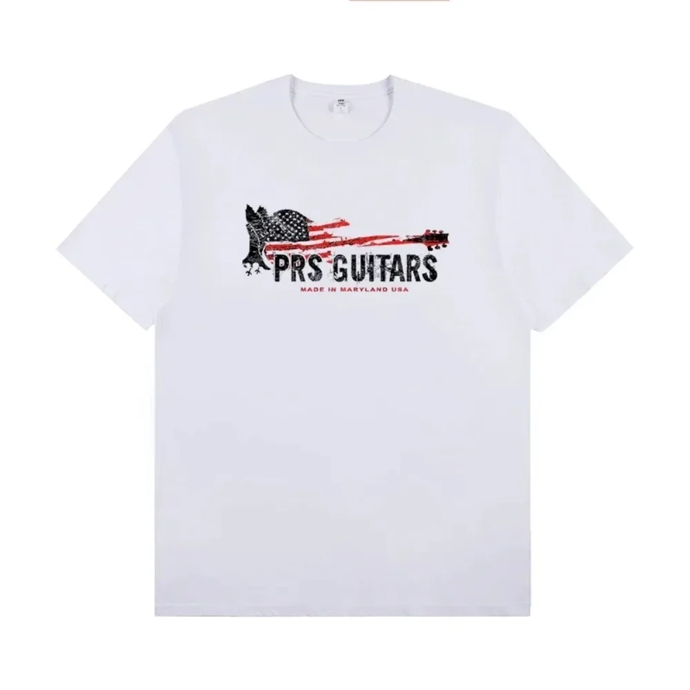 PRS E-Gitarren-Motiv Rundhals Rock T-Shirt Kurzarm Band-Sänger Gitarrist Übungs-T-Shirt Trendig – Detail 9