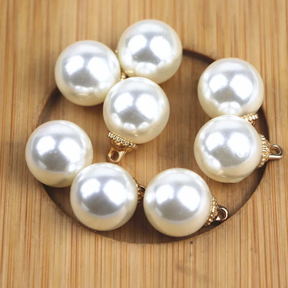 

50 шт., подвески из искусственного жемчуга, изготовление ювелирных изделий, жемчужные бусины из сплава с прочными петлями для аксессуаров «сделай сам», объемный искусственный жемчуг для