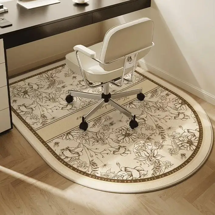 

Коврик для ног из кристаллического флиса для дома, гостиной, спальни, под компьютерное кресло, износостойкий, противоскользящий, шумопоглощающий, высокоэстетичный V...