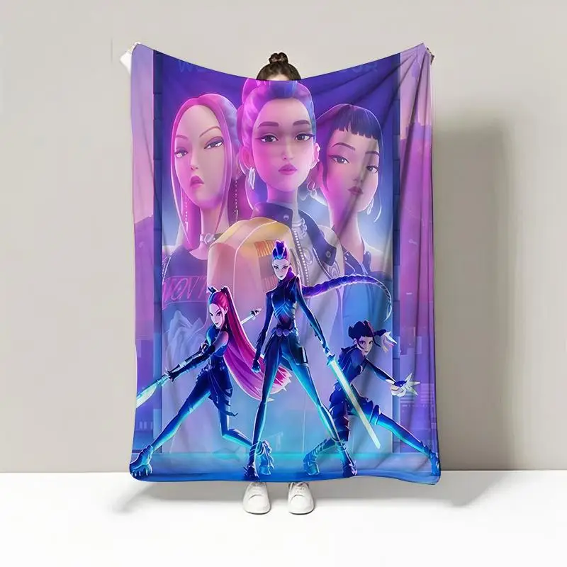 VIKAMA Cartoon Girl Group Lunch Break Office Blanket, Quilt Flannel Sofa Cover Blanket, Home Decoration, Soft And Comfortable