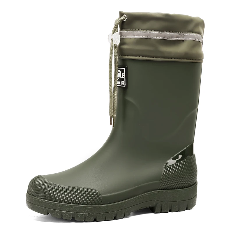 

Мужские повседневные водонепроницаемые ботинки для дождя с износостойкой нескользящей подошвой, эластичным верхом и комфортной посадкой, для поездок на работу и активного отдыха