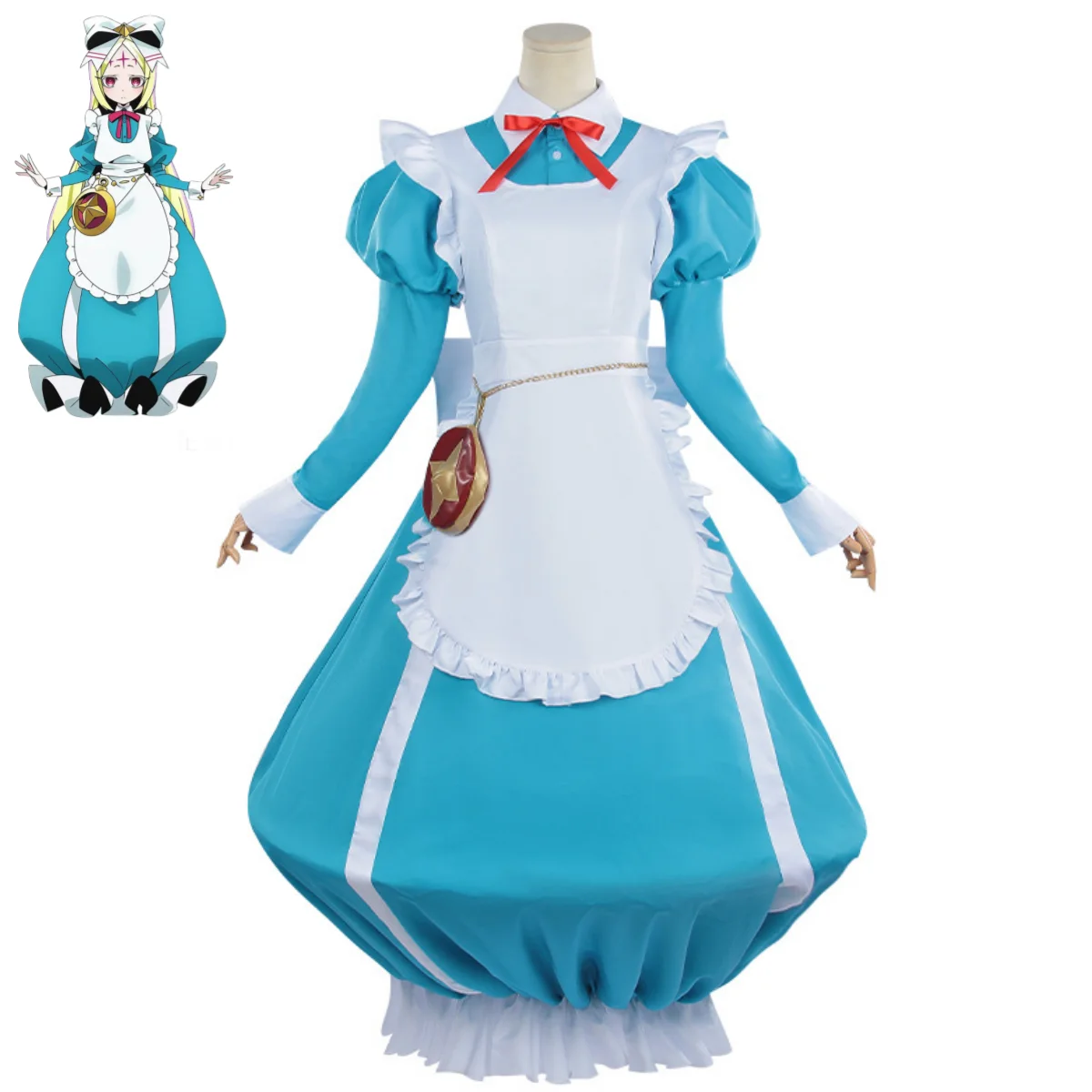 Anime I Admire Magical Girls Mor37Korisu Cosplay Costume, Jushing Over Magical Girls, Lolita Maid Attire, Lovely fur s, Wig imbibé