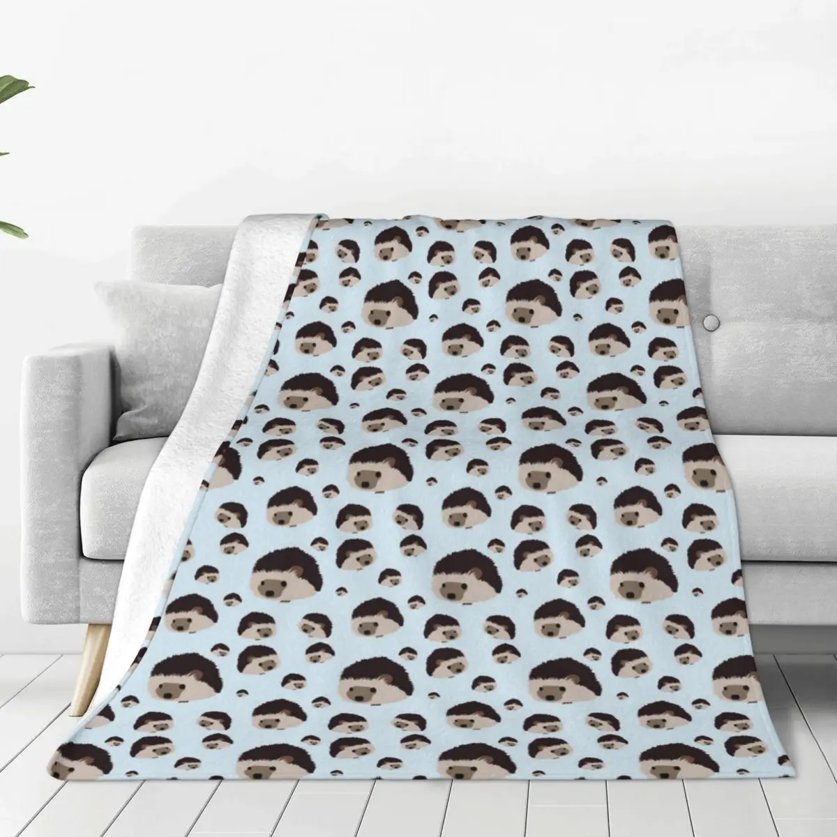 

Cute Hedgehog Plaid Cartoon Blankets Fleece Decoration Collage Art Gift Soft Throw Blanket for Sofa Travel Bedding Throws