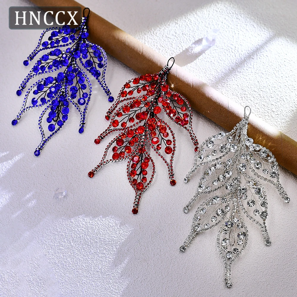 HNCCX Handmade Rhinestone Leaf Bride Headband Three colors Wedding Hair Pieces Party Prom Customized Hair Accessories CP740