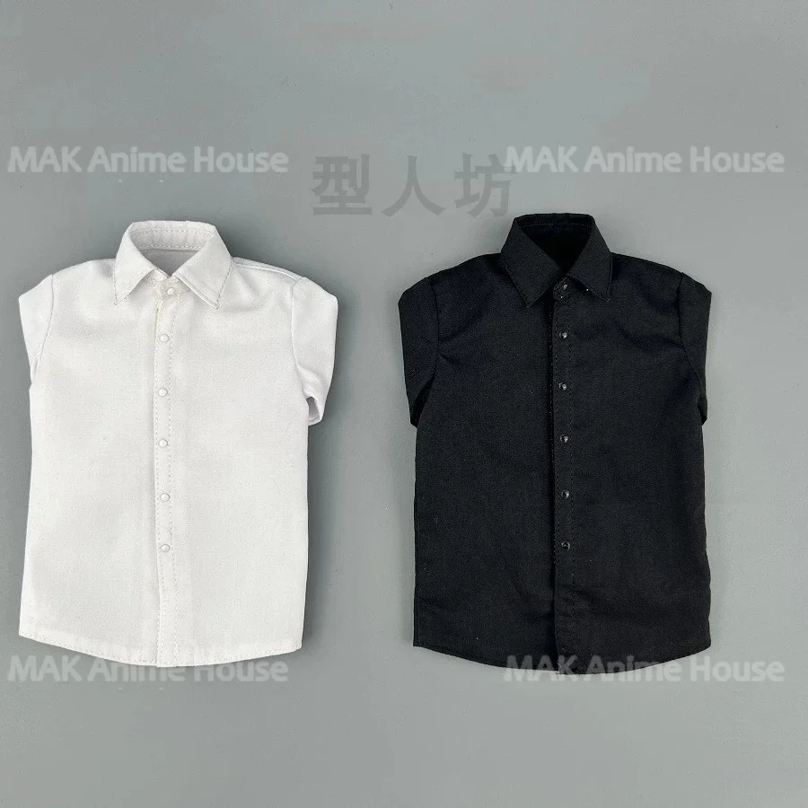 AFS 1/6 Scale Black White High Quality Long Sleeve Shirt Clothes Model for 12'' AL100045 AT011 Male Soldiers Action Figure Body