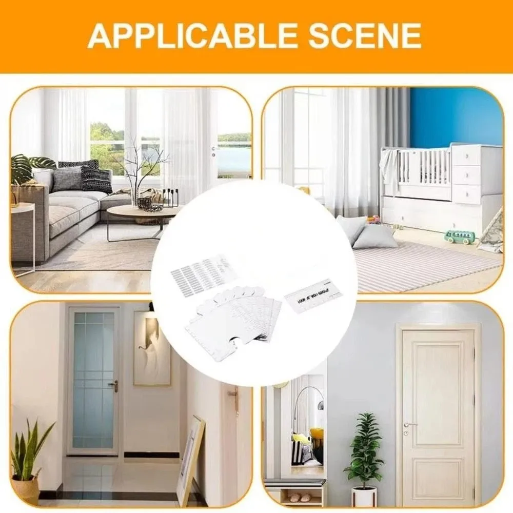 Cermin Puzzle Akrilik Desain Lipat untuk Pengukur Tinggi Badan, Cermin Seluruh Badan, Dekorasi Dinding, Perekat Kuat dan Aman