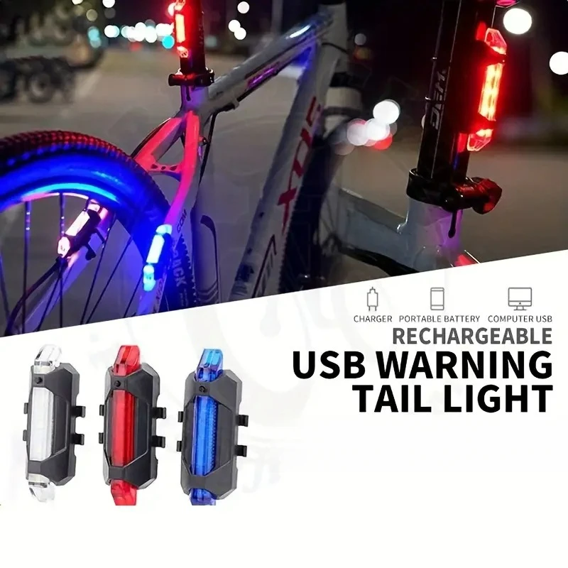 Pink Squirrel Bicycle Taillight, Cycling Front Light, USB Rechargeable LED Bike Accessories, MTB Red Light, Cycling Accessories