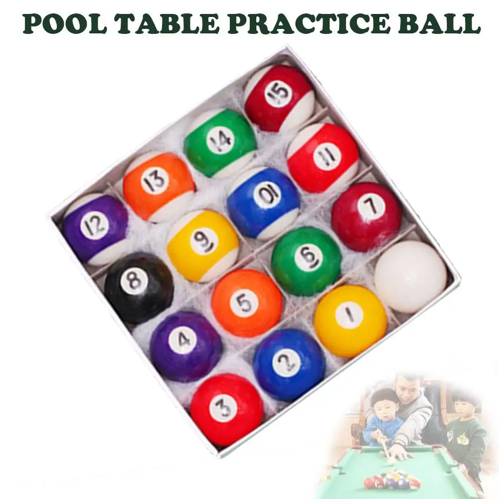 

New Children Billiards Table Balls Set Billard Resin Small Pool Cue Balls Full Set Snooker & Billiard Accessories 25MM