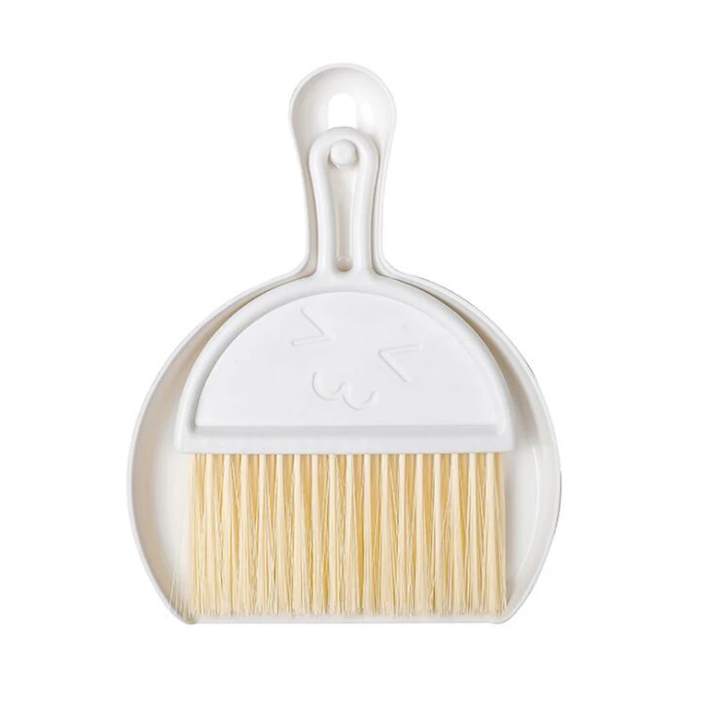 For Cleaning Desk Or Tables Dustpan Broom Set Dustpan Broom Set Small Lovely White Convenient Convenient To Storage